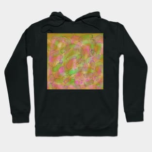 Amoebas Abstract Green Pink Orange Hoodie